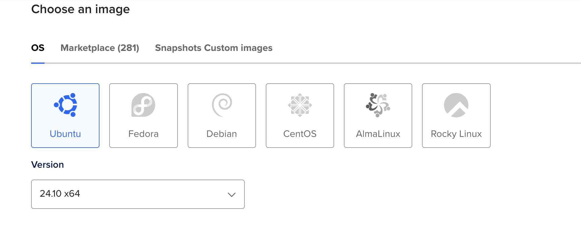 Operating System Selection